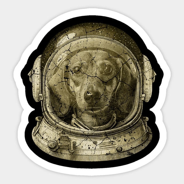 Space Astro Dachshund Dog Sticker by All-About-Words